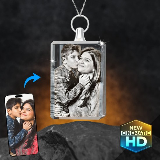 2D Crystal Rectangle Necklaces main product photo