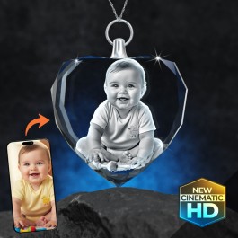 2D Crystal Heart Necklaces