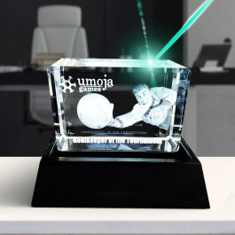 3D Crystal Rectangle Wide Award