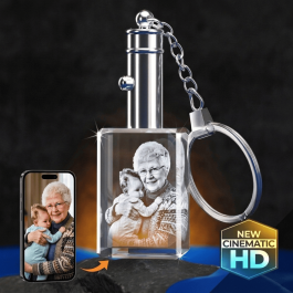 3D Crystal Rectangle Keychains