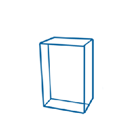 Rectangle Tall Mini Mantel 6" x 4 x 2.5 / 15x10x6cm