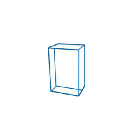 Rectangle Tall Large 3.5" x 2.5 x 2.5 / 9x6x6cm