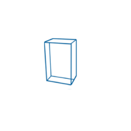 Rectangle Tall Medium 3" x 2 x 2 / 8x5x5cm