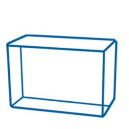 3D Crystal Rectangle Mini Presidential 8.7" x 6.3 x 3.2 / 22x16x8cm