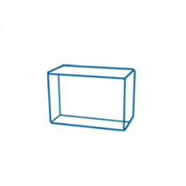 3D Crystal Rectangle XLarge 4.8" x 3.2 x 2.4 / 12x8x6cm