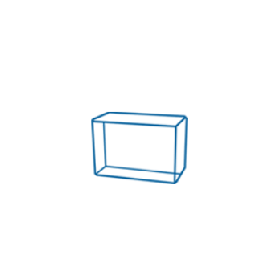 3D Crystal Rectangle Large 3.5" x 2.5 x 2.5 / 9x6x6cm
