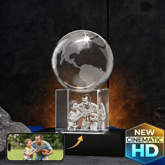 3D Crystal Earth Globe